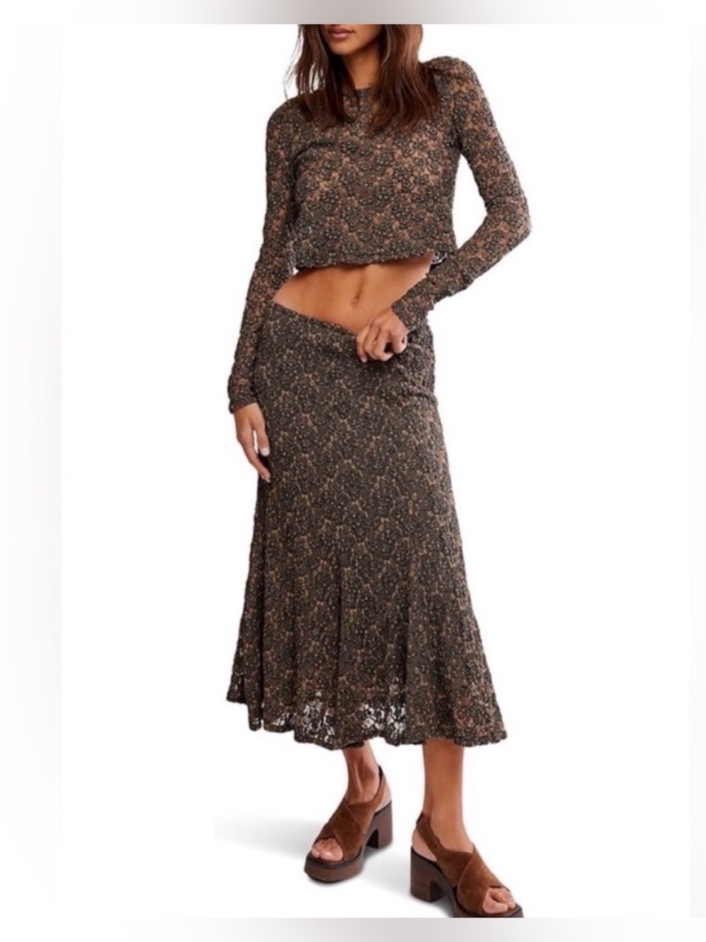 Free People Laney Long Sleeve Set
